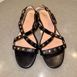 J.Crew Strappy Buckled Cora Sandals with Studs, size 9